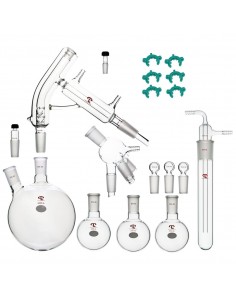 Short Path Distillation Set, 2000mL 2-Neck Flask, Cow...