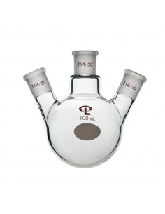 100mL  14/20  Angled  Three Neck Flask