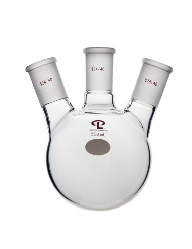 500mL  24/40  Angled  Three Neck Flask