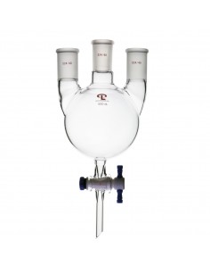 500mL  24/40  3-Neck with Bottom Outlet  Round Bottom Flask