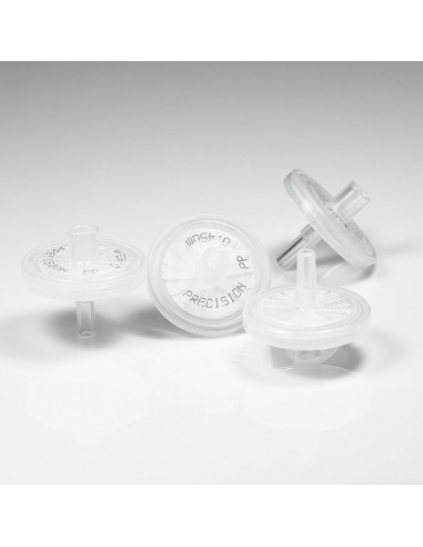 25 mm Polypropylene Membrane, 0.45 um Pore Size, Nonsterile Syringe Filters, Pack of 100